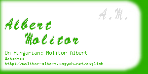 albert molitor business card